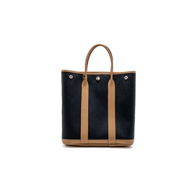 HERMÈS TOILE H NEGONDA GARDEN FILE 28 ETOUPE  (28*23*12cm)